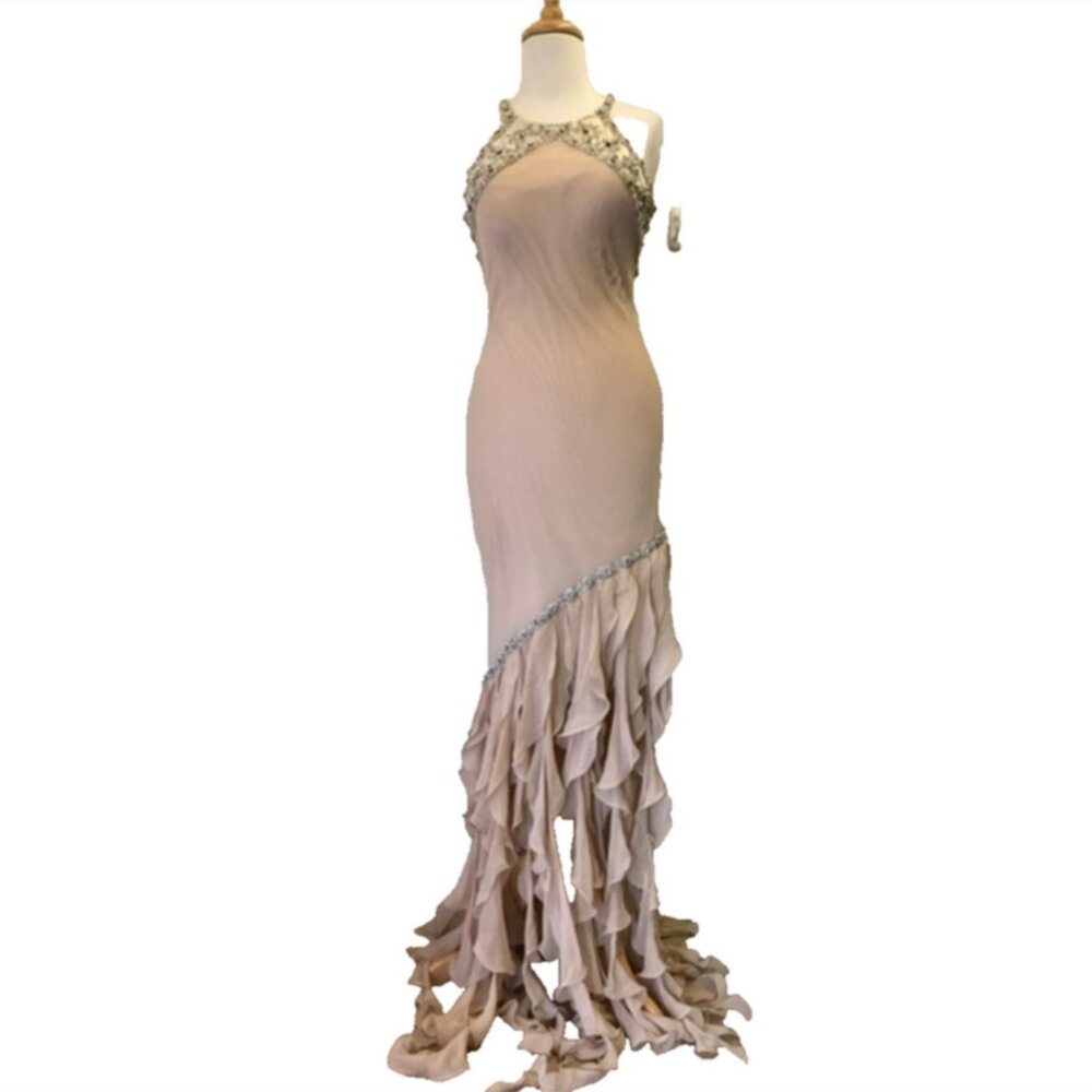 Sue Wong Nocturne Beaded Art Deco Gown